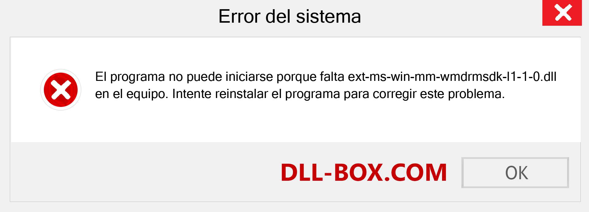 ¿Falta el archivo ext-ms-win-mm-wmdrmsdk-l1-1-0.dll ?. Descargar para Windows 7, 8, 10 - Corregir ext-ms-win-mm-wmdrmsdk-l1-1-0 dll Missing Error en Windows, fotos, imágenes